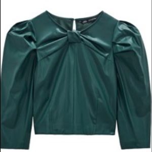Zara leather top